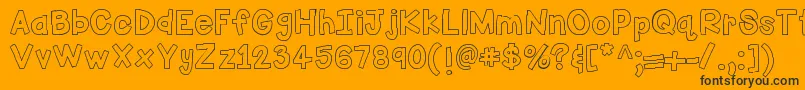 HelloFirstieBig Font – Black Fonts on Orange Background