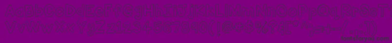 HelloFirstieBig-Schriftart – Schwarze Schriften auf violettem Hintergrund