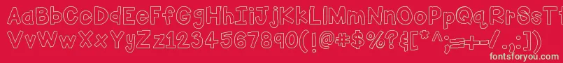 HelloFirstieBig Font – Green Fonts on Red Background