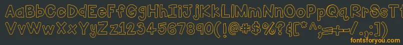 HelloFirstieBig Font – Orange Fonts on Black Background