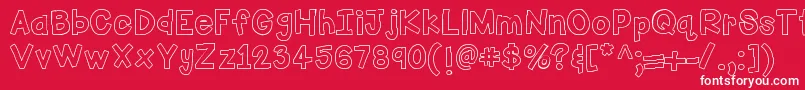 HelloFirstieBig Font – White Fonts on Red Background