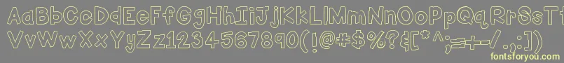 HelloFirstieBig Font – Yellow Fonts on Gray Background