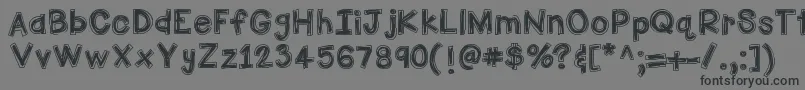 HelloFirstieBigGulp Font – Black Fonts on Gray Background