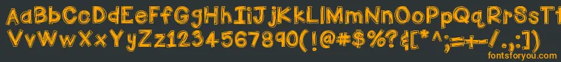 HelloFirstieBigGulp Font – Orange Fonts on Black Background