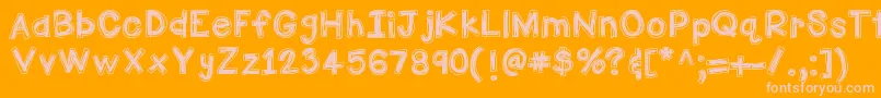 HelloFirstieBigGulp Font – Pink Fonts on Orange Background