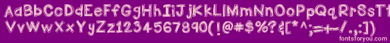 HelloFirstieBigGulp Font – Pink Fonts on Purple Background