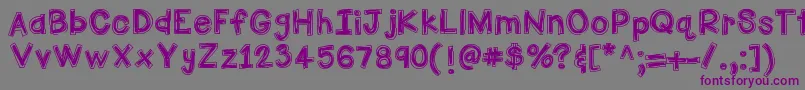 HelloFirstieBigGulp Font – Purple Fonts on Gray Background