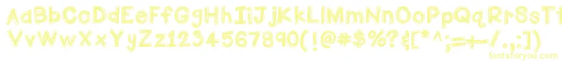 HelloFirstieBigGulp Font – Yellow Fonts on White Background