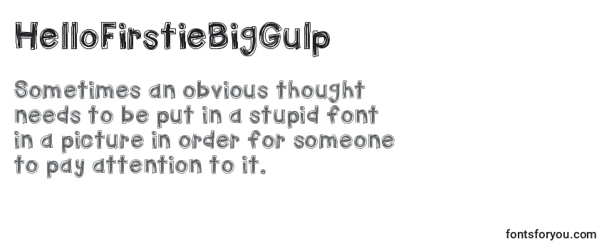 HelloFirstieBigGulp-fontti