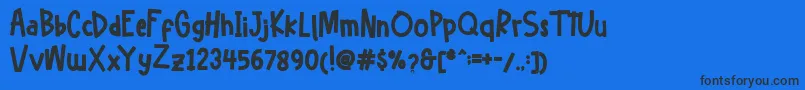 Hellofreeday DEMO Font – Black Fonts on Blue Background