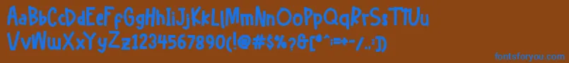 Шрифт Hellofreeday DEMO – синие шрифты на коричневом фоне