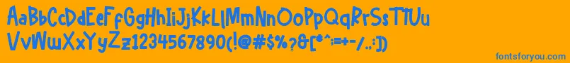 Hellofreeday DEMO Font – Blue Fonts on Orange Background