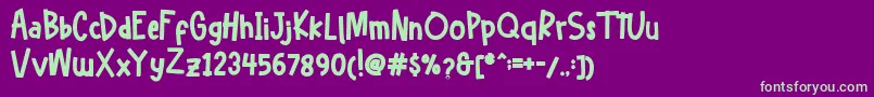 Hellofreeday DEMO Font – Green Fonts on Purple Background