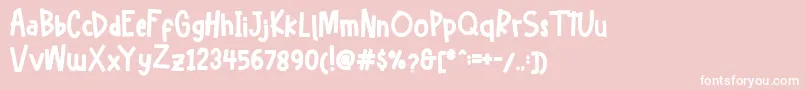 Шрифт Hellofreeday DEMO – белые шрифты на розовом фоне