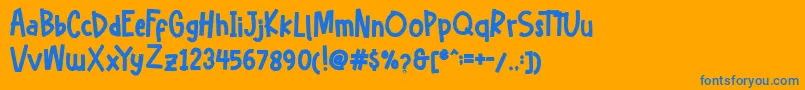 Hellofreeday DEMO Font – Blue Fonts on Orange Background