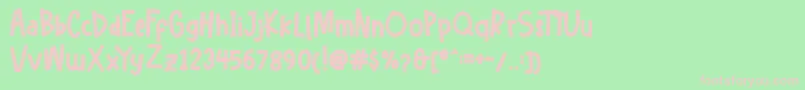 Шрифт Hellofreeday DEMO – розовые шрифты на зелёном фоне