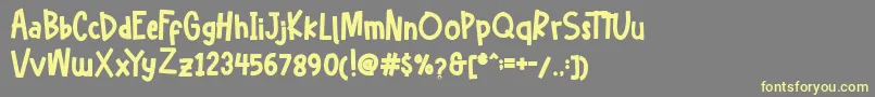 Hellofreeday DEMO Font – Yellow Fonts on Gray Background
