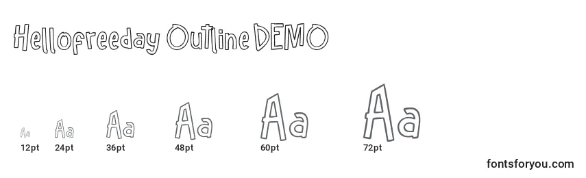 Hellofreeday Outline DEMO Font Sizes