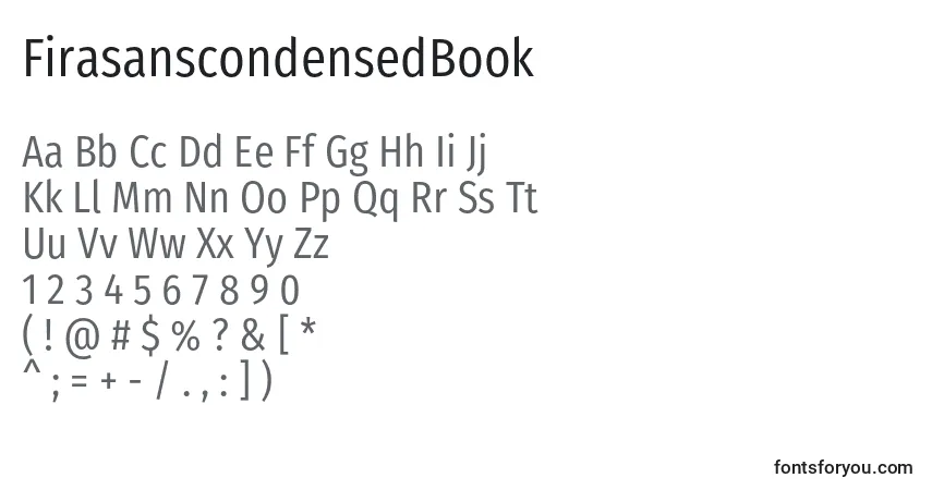 Шрифт FirasanscondensedBook – алфавит, цифры, специальные символы