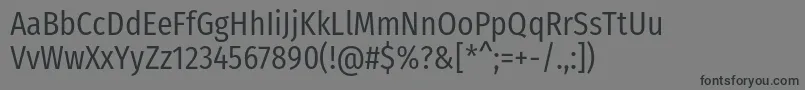 フォントFirasanscondensedBook – 黒い文字の灰色の背景