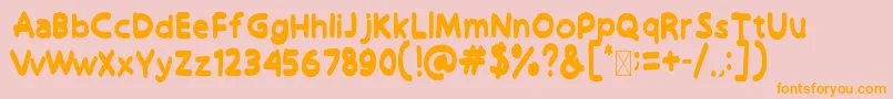 HelloFunyla Font – Orange Fonts on Pink Background