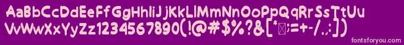 HelloFunyla Font – Pink Fonts on Purple Background