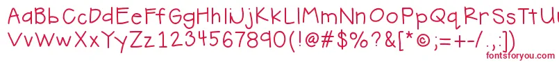 HelloHandMeDown Font – Red Fonts