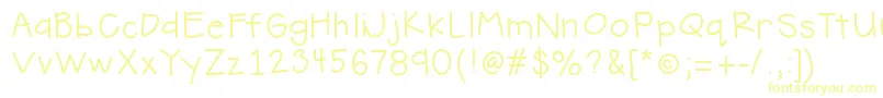 HelloHandMeDown Font – Yellow Fonts