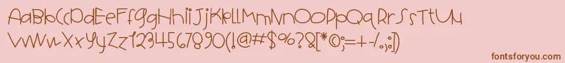 Police HelloHotcakes – polices brunes sur fond rose