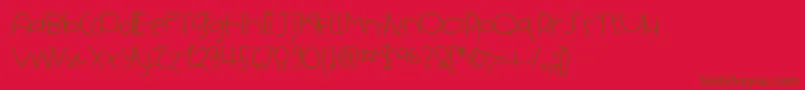 HelloHotcakes Font – Brown Fonts on Red Background
