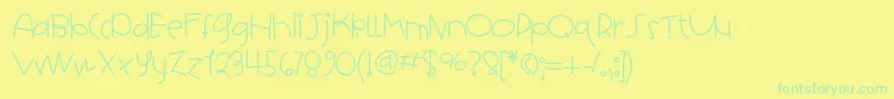 fuente HelloHotcakes – Fuentes Verdes Sobre Fondo Amarillo