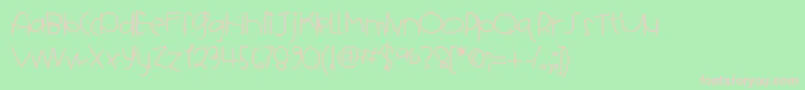 HelloHotcakes-Schriftart – Rosa Schriften auf grünem Hintergrund