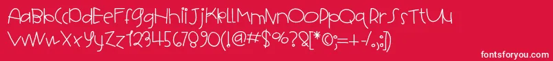 HelloHotcakes Font – White Fonts on Red Background
