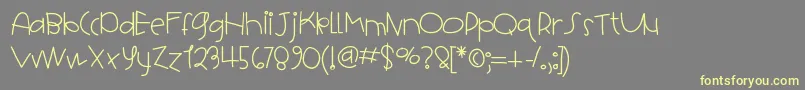 HelloHotcakes Font – Yellow Fonts on Gray Background