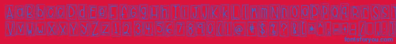 HelloHustle Font – Blue Fonts on Red Background