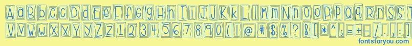 HelloHustle Font – Blue Fonts on Yellow Background