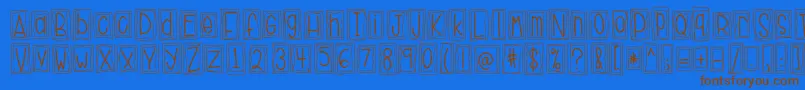 HelloHustle Font – Brown Fonts on Blue Background