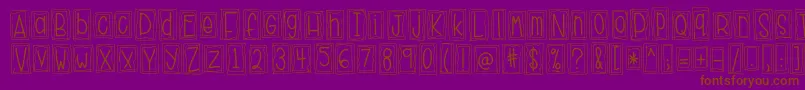 HelloHustle Font – Brown Fonts on Purple Background