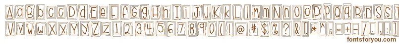 HelloHustle-fontti – ruskeat fontit valkoisella taustalla