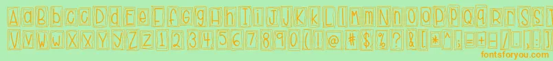 HelloHustle Font – Orange Fonts on Green Background