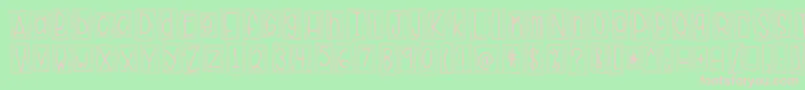 HelloHustle Font – Pink Fonts on Green Background