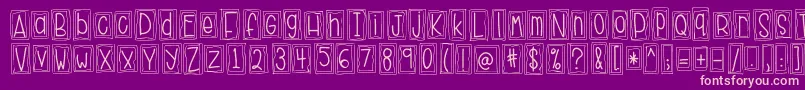 HelloHustle Font – Pink Fonts on Purple Background