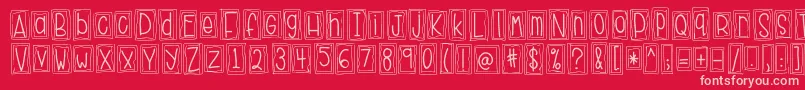 HelloHustle Font – Pink Fonts on Red Background