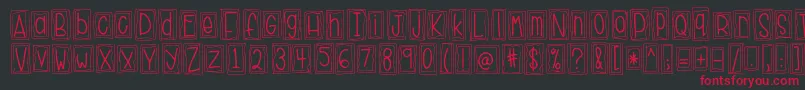 HelloHustle Font – Red Fonts on Black Background