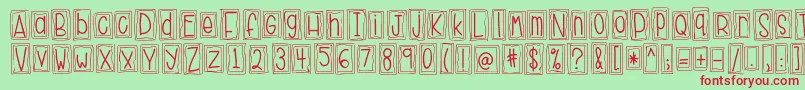 HelloHustle Font – Red Fonts on Green Background