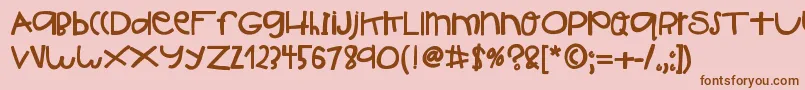HelloIshBig Font – Brown Fonts on Pink Background