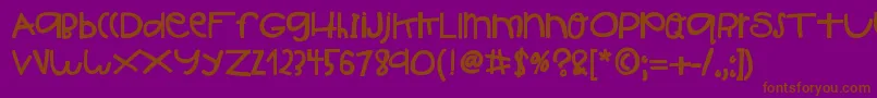 HelloIshBig Font – Brown Fonts on Purple Background