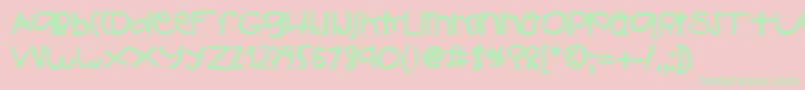 HelloIshBig Font – Green Fonts on Pink Background