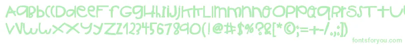 HelloIshBig Font – Green Fonts on White Background