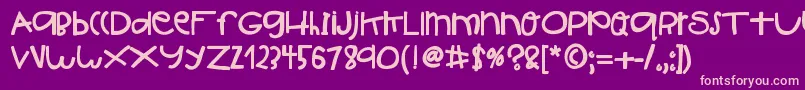 HelloIshBig Font – Pink Fonts on Purple Background
